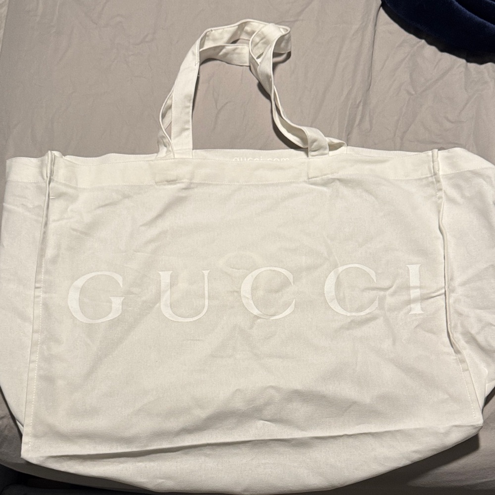 Gucci Ivory Canvas Tote